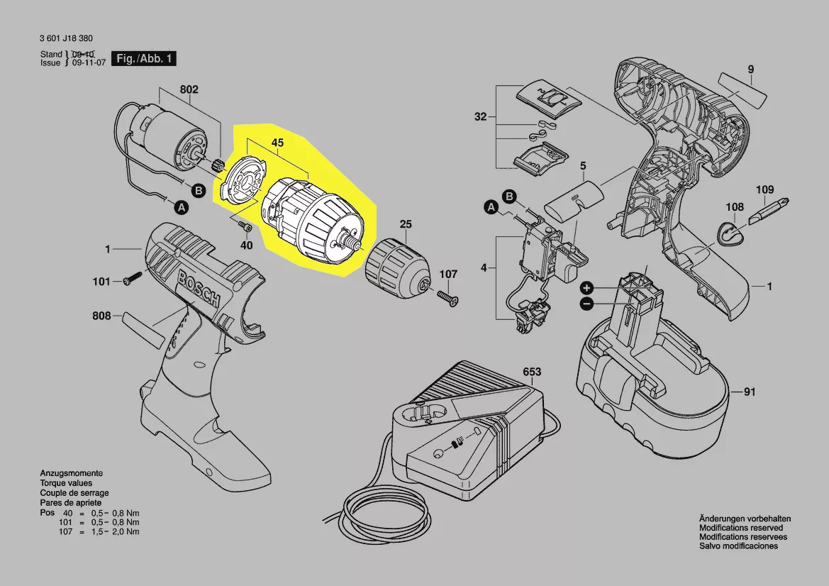 Boîte d´engrenage réf. 2 609 110 385 Bosch